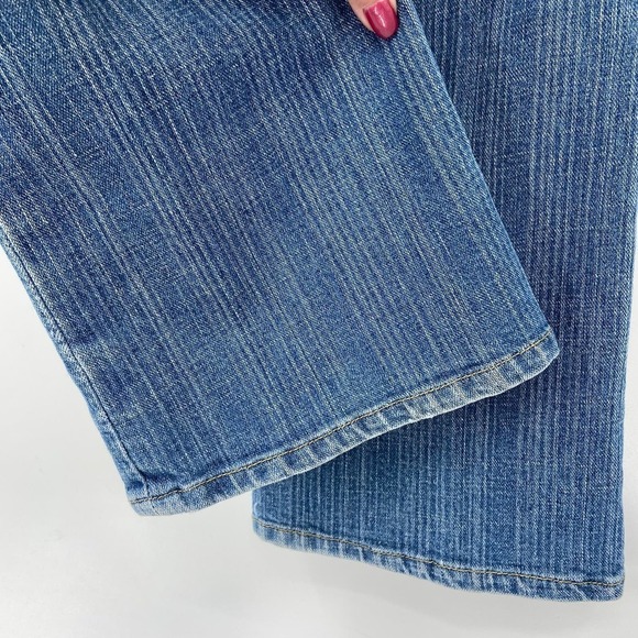 Seven 7 Flare Jeans Distressed Stretch Denim Cotton Blend Women's Size 8 - Picture 5 of 14